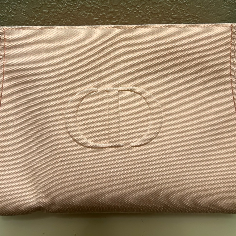Dior pink cosmetic bag